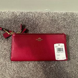 Fuchsia Coach Wristlet- New, Never Worn.